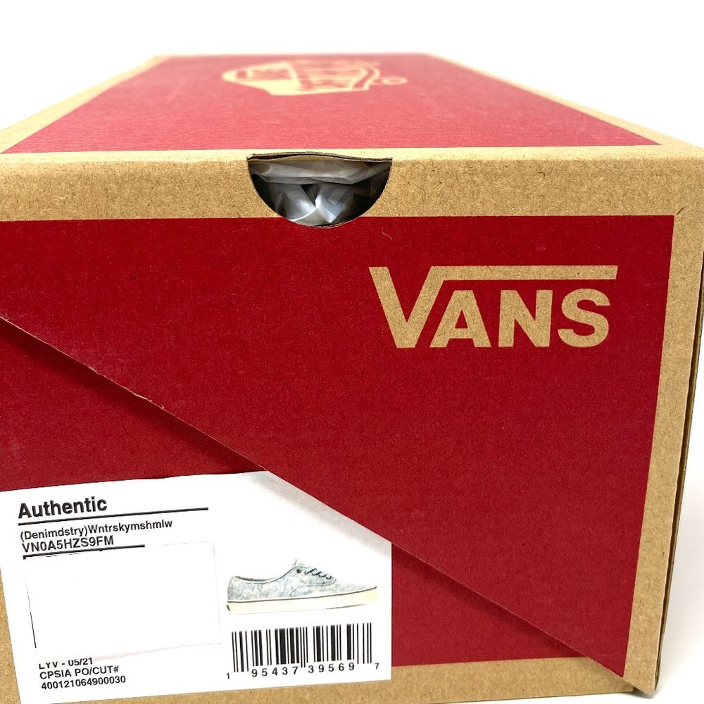 VANS Men's Size VN0A5HZS9FM AUTHENTIC Denim Winter Sky Blue Canvas Low Sneakers - Picture 11 of 11